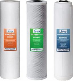 img 4 attached to Enhance Your Home’S Water Quality With ISpring F3WGB32BPB Replacement Pack - Sediment, Carbon Block, And Lead Reducing Cartridges For WGB32B-PB Whole House Water Filter
