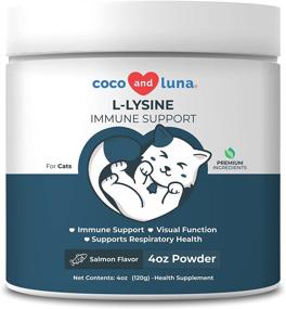 img 4 attached to 🐱 Lysine Cat Supplement for Sneezing, Runny Nose, Immune Support, Eye Function, and Respiratory Health - 4oz/120g Lysine Powder for Cats, Salmon Flavor