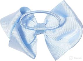 img 1 attached to 🎀 Stylish and Chic: Anna Belen Girls' "Lila" Large Grosgrain Bow Hair Tie