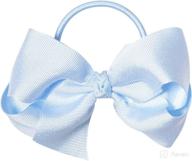 🎀 stylish and chic: anna belen girls' "lila" large grosgrain bow hair tie logo