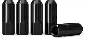 img 1 attached to StanceMagic Set Of 20Pcs Black 12X1.25 Extended Tuner Lug Nuts - Open End, Cone Conical Taper Acorn Seat (60 Degree), 2.4 Inch Length, 19Mm 3/4" Hex - Compatible With Nissan Infiniti Subaru And More
