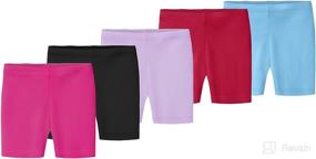 img 2 attached to 🚴 USA-Made Girls' 100% Cotton Bike Shorts for Sports, School Uniform, or Skirt Lining