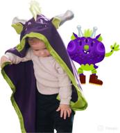 🦄 snugaboo animal hooded blanket with ears, tail & pockets - baby, toddler & kids costume, wearable fleece blankie 30” x 30” (purple) logo
