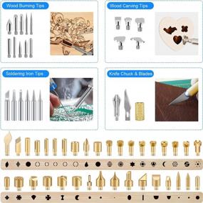 img 2 attached to Wood Burning Kit Professional Wood Burner Tool With Soldering Iron, DIY Pyrography Adjustable Temperature 220-480℃ For Carving/Embossing/Soldering - 116Pcs