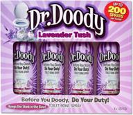 🚽 спрей для туалета с ароматом лаванды lavender tush dr.doody - 4 штуки (1.85 унции) в подарочной коробке логотип