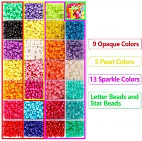 img 2 attached to Create Vibrant Bracelets With A 4,600 Piece Multi-Colored Pony Bead Set By INSCRAFT