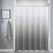 grey shower curtains for bathroom, polyester ombre shower curtains for bathroom, waterproof shower curtain liner with 12 hooks,machine washable（72 x 72 inch,grey） logo