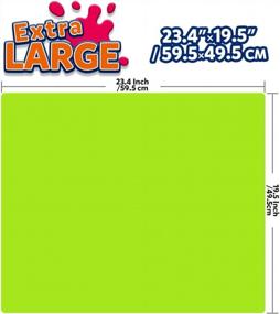 img 4 attached to Double Pack Of Large Silicone Mats (59.5 X 49.5 Cm) For Crafts - LEOBRO Non-Stick Thick Silicone Craft Mats For Resin Molds, DIY Crafting, And Painting - Versatile, Blue And Green Mats Included