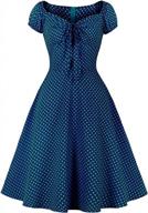 sofkiny women's 1950s polka dot cocktail swing dress short sleeves vintage logo