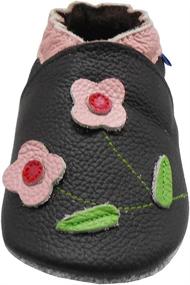 img 1 attached to YIHAKIDS Leather Moccasins Crawling Slippers Boys' Shoes via Slippers