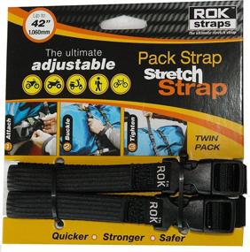 img 2 attached to 🔧 ROK Straps Adjustable 12-42 X 5/8" Stretch in BLACK - Pack of 2