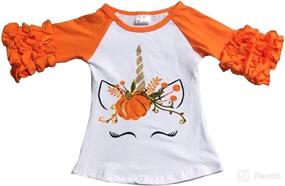 img 4 attached to Toddler Halloween Printed Ruffles T Shirt Apparel & Accessories Baby Girls best - Clothing