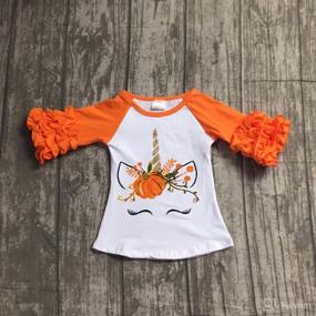 img 3 attached to Toddler Halloween Printed Ruffles T Shirt Apparel & Accessories Baby Girls best - Clothing