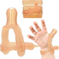 👍 effective thumb sucking solution for kids - adjustable thumb guard for 0-3 year olds, silicone treatment kit for 3-36 months - maximum wrist size: 1.95”-1.5” wide logo