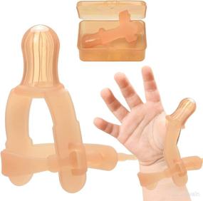 img 4 attached to 👍 Effective Thumb Sucking Solution for Kids - Adjustable Thumb Guard for 0-3 Year Olds, Silicone Treatment Kit for 3-36 Months - Maximum Wrist Size: 1.95”-1.5” Wide