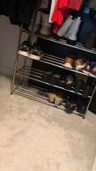 img 1 attached to Organize Your Shoes With FANHAO 4-Tier Stainless Steel Shoe Rack - 12 Pairs Storage For Closet, Entryway, Bedroom, And Dorm Room In Bronze review by Corey Michaels