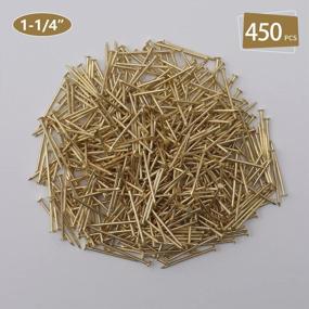 img 3 attached to Versatile And Durable 450Pcs Gold Hardware Nails For Multiple Applications - Picture Hanging, Wood, Roofing, And Walls
