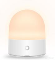 🌙 bapama baby night light: touch control, dimmable warm light for breastfeeding, portable handle small bedside lamp for kids room nursery. rechargeable with 8 adjustable led colors and memory function. logo