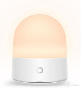 img 4 attached to 🌙 Bapama Baby Night Light: Touch Control, Dimmable Warm Light for Breastfeeding, Portable Handle Small Bedside Lamp for Kids Room Nursery. Rechargeable with 8 Adjustable LED Colors and Memory Function.