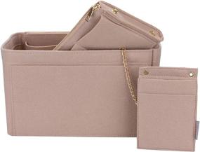 img 4 attached to 👜 Efficient Organizer Insert with Zippers Blocking, Ideal for Women's Handbag Accessories