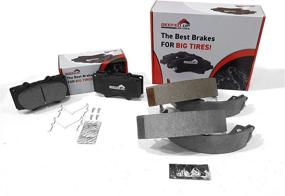 img 4 attached to 🔥 High-Performance Ceramic Brake Pad Kit with Hardware and Grease for 2005 - 2022 Toyota Tacoma (6-Lug Nut Wheels) (Heavy Duty - Front & Rear)