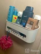 img 1 attached to White Suction Cup Corner Shower Caddy - Removable Bathroom Storage Organizer For Shower Or Kitchen - Wall Mounted Shower Shelf In Plastic By LUXEAR review by Saradhi Suter