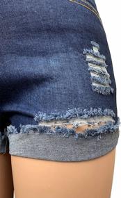 img 1 attached to Enhance Your Style With Aodrusa'S Mid-Rise Ripped Denim Shorts For Women