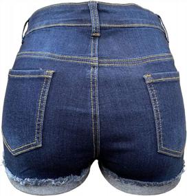 img 2 attached to Enhance Your Style With Aodrusa'S Mid-Rise Ripped Denim Shorts For Women