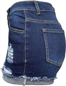 img 3 attached to Enhance Your Style With Aodrusa'S Mid-Rise Ripped Denim Shorts For Women