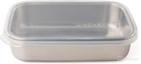 img 3 attached to 💼 U-Konserve Stainless Steel Bento Box Container - Leak Proof, Dishwasher Safe 25oz with Clear Lid