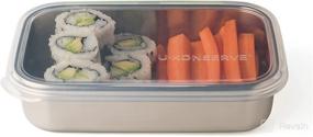 img 4 attached to 💼 U-Konserve Stainless Steel Bento Box Container - Leak Proof, Dishwasher Safe 25oz with Clear Lid