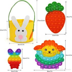 img 2 attached to 🐇 ORIENTAL CHERRY Easter Basket Stuffers: 24-Piece Sensory Fidget Toy Set with Grass - Ideal Easter Gifts for Kids, Teens, Girls, Boys - Premade Baskets Included!