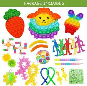 img 3 attached to 🐇 ORIENTAL CHERRY Easter Basket Stuffers: 24-Piece Sensory Fidget Toy Set with Grass - Ideal Easter Gifts for Kids, Teens, Girls, Boys - Premade Baskets Included!