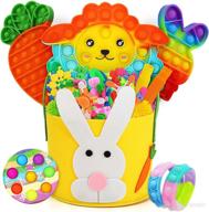 🐇 oriental cherry easter basket stuffers: 24-piece sensory fidget toy set with grass - ideal easter gifts for kids, teens, girls, boys - premade baskets included! logo