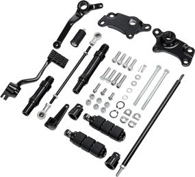 img 2 attached to 🏍️ TCT-MT Forward Control Foot Pegs Complete Kit for Harley Sportster XL883 XL1200 1991-2003 - Black (2002-1992)