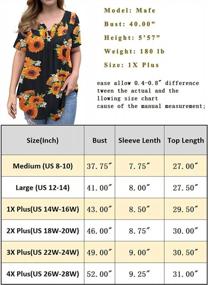img 1 attached to Floral Henley Tunic Tops: Plus Size Casual Blouses For Women By FOLUNSI