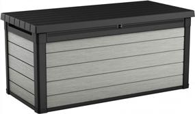 img 4 attached to Revamp Your Outdoor Space With The Keter Denali 150 Gallon Resin Deck Box - Durable Storage For Patio Furniture, Garden Tools, And Pool Toys