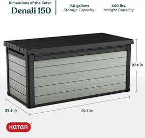 img 2 attached to Revamp Your Outdoor Space With The Keter Denali 150 Gallon Resin Deck Box - Durable Storage For Patio Furniture, Garden Tools, And Pool Toys