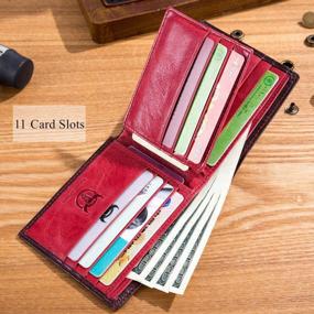 img 1 attached to 👛 Genuine Leather Vintage Wallet with Windows