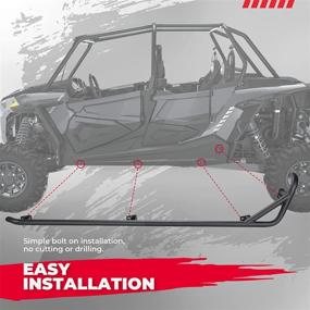 img 3 attached to 🔧 Kemimoto RZR Nerf Bars & Rock Sliders: Upgraded Side Steps for Polaris RZR XP4 1000 & 4 Turbo (2014-2022)