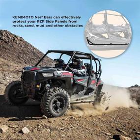 img 2 attached to 🔧 Kemimoto RZR Nerf Bars & Rock Sliders: Upgraded Side Steps for Polaris RZR XP4 1000 & 4 Turbo (2014-2022)