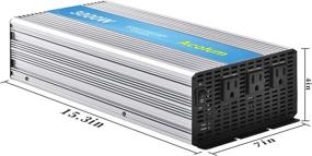 img 3 attached to 3000W Power Inverter for Home, Car, and RV - 3000 watt 🔌 Modified Sine Wave Converter with 3 AC Outlets, DC 12V to AC 110V Conversion