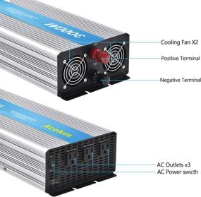 img 2 attached to 3000W Power Inverter for Home, Car, and RV - 3000 watt 🔌 Modified Sine Wave Converter with 3 AC Outlets, DC 12V to AC 110V Conversion