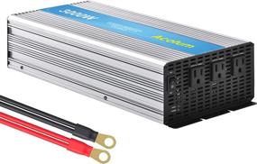 img 4 attached to 3000W Power Inverter for Home, Car, and RV - 3000 watt 🔌 Modified Sine Wave Converter with 3 AC Outlets, DC 12V to AC 110V Conversion