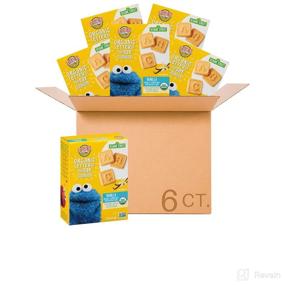 img 4 attached to 🍪 Organic Sesame Street Toddler Snacks - Letter of the Day Cookies, Vanilla, 5.3 Oz Box (Pack of 6) by Earth's Best