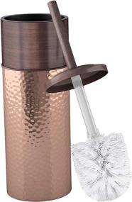 img 4 attached to 🚽 Bronze Finish Round Stainless Steel Toilet Brush Holder - nu steel TBH-SS542-17, with Plastic Liner to Prevent Dripping - Ideal for Bathroom