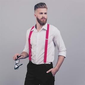img 3 attached to HISDERN Suspenders Tuxedo Suspender Trouser Men's Accessories good for Ties, Cummerbunds & Pocket Squares