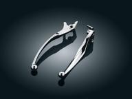 🏍️ enhance your honda motorcycle experience with kuryakyn 7429 wide style clutch and brake trigger levers: chrome, 1 pair, black логотип