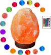 16 color changing himalayan salt lamp with remote control - natural rock night light for home and office décor, yoga and holiday gift logo
