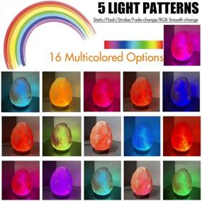 img 3 attached to 16 Color Changing Himalayan Salt Lamp With Remote Control - Natural Rock Night Light For Home And Office Décor, Yoga And Holiday Gift